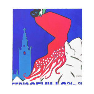 Bloco De Notas Poster 1964 justo de Sevilha abril da espanha