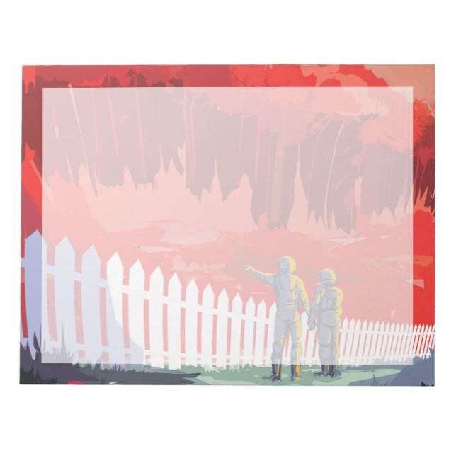 Bloco De Notas Poster De Espaço Retroativo Do Kepler-186f. (Frente)