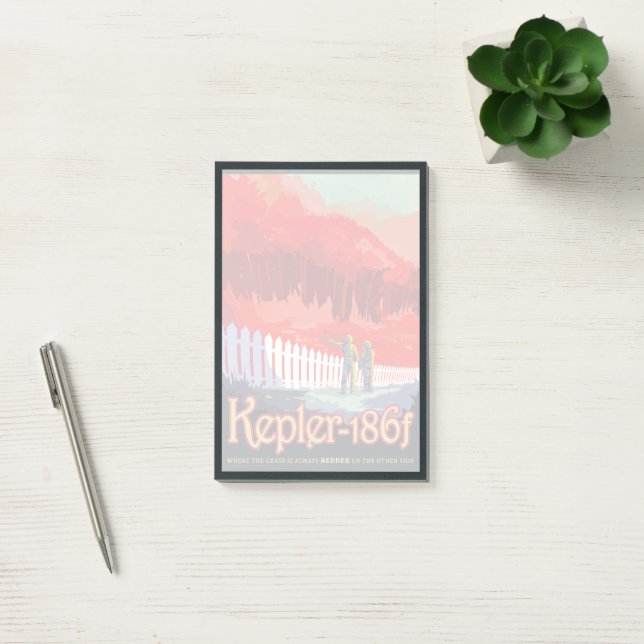 Bloco De Notas Poster De Espaço Retroativo Do Kepler-186f. (Escritótio)