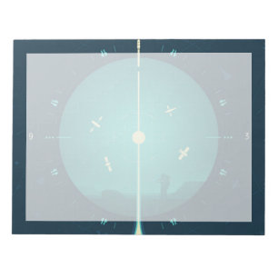 Bloco De Notas Poster de relógio atômico de espaço profundo, vers