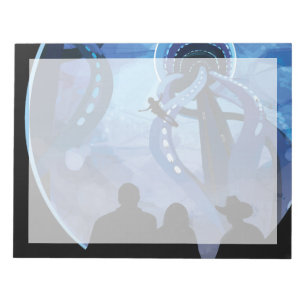 Bloco De Notas Poster de viagens Espacial Retroativo - Lua Europa