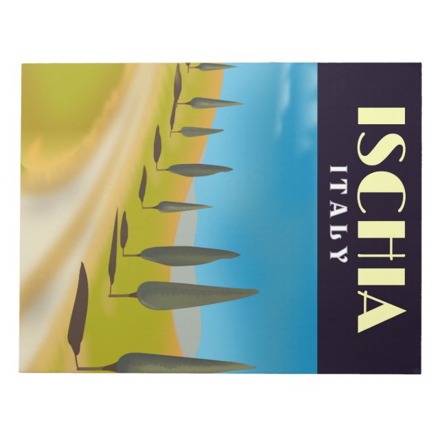 Bloco De Notas Poster de viagens Itália Ischia (Frente)