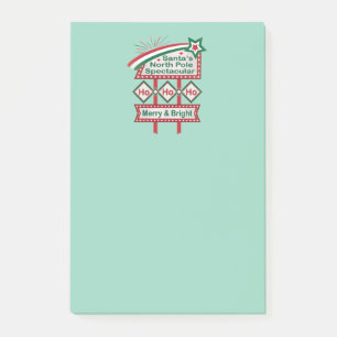 Bloco De Notas Pôster Retro do Papai Noel – Ho Ho Ho Alegre e Bri