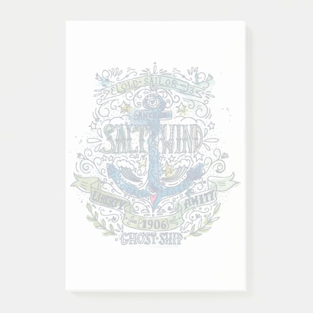 Bloco De Notas Poster velho da âncora do marinheiro (Frente)