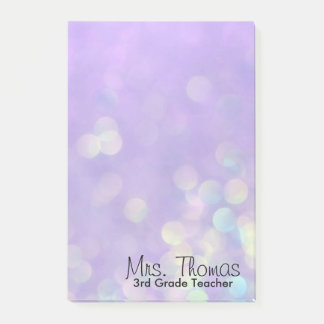 Bloco De Notas Posto Bokeh Notas 4x6 (Roxo)