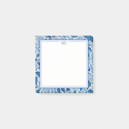 Bloco De Notas Posto Chic de Chinoiserie Azul e Branco