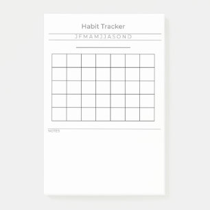 Bloco De Notas Posto de Controle de Hábitos Personalizável Notas 