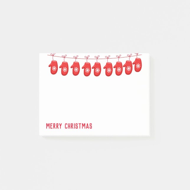 Bloco De Notas Posto de Feriados-it-Notes-Mittens (Frente)