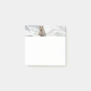 Bloco De Notas Posto de Fotografias do Cão Branco da Neve