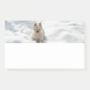 Bloco De Notas Posto de Fotografias do Cão Branco da Neve