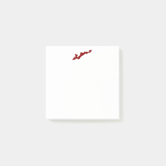 Bloco De Notas Posto De Logotipo Da Ilha Fishers - Vermelho (Frente)