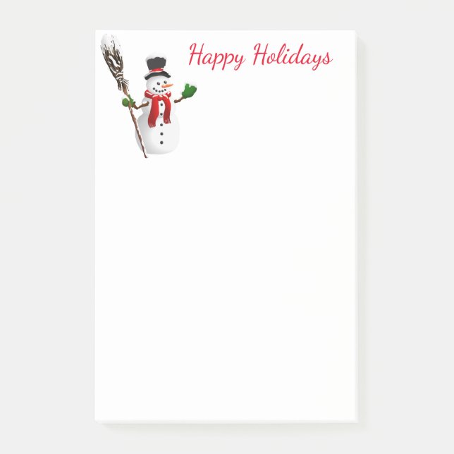 Bloco De Notas Posto Feriado-it-Notes-Snowman (Frente)