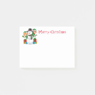 Bloco De Notas Posto Feriado-It-Notes-Snowman