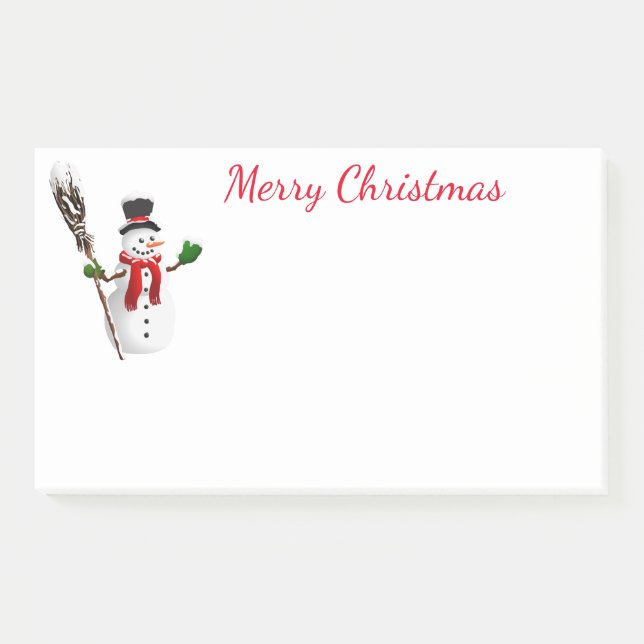 Bloco De Notas Posto Feriado-it-Notes-Snowman (Frente)
