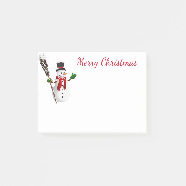 Bloco De Notas Posto Feriado-it-Notes-Snowman (Frente)