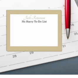 Bloco De Notas Posto humorístico do Custom Retiree que ele anota