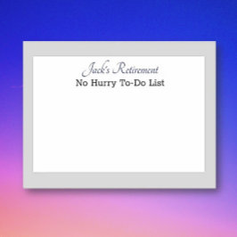 Bloco De Notas Posto humorístico do Custom Retiree que ele anota