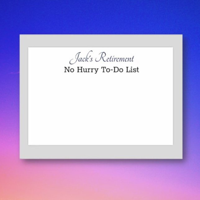 Bloco De Notas Posto humorístico do Custom Retiree que ele anota (Criador carregado)