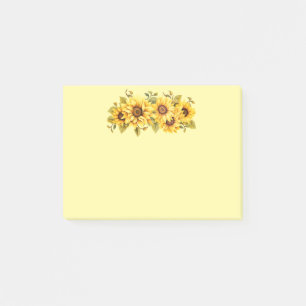 Bloco De Notas Posto-it-Notas-Girassóis