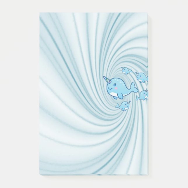 Bloco De Notas Posto-it Notas Narwhal Blue (Frente)