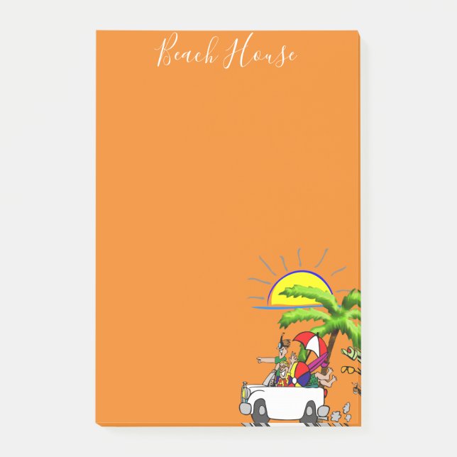 Bloco De Notas Posto-it Notes Beach House (Frente)