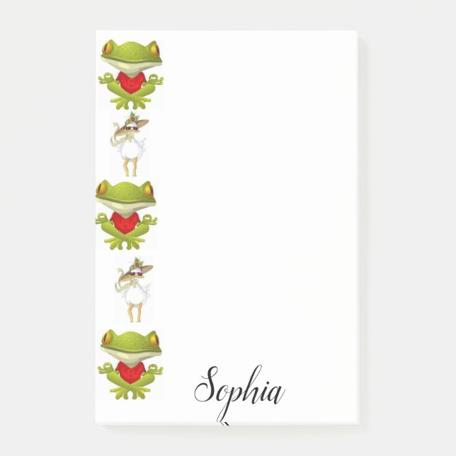 Bloco De Notas Posto Notas Sapos Galinha Morango (Frente)