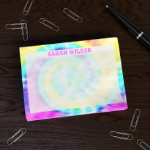 Posto Personalizado Colorido Rainbow Tie Dye