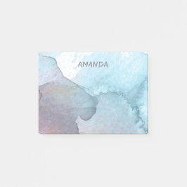 Bloco De Notas posto personalizado do design de aquarela bonito