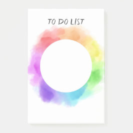 Bloco De Notas posto personalizado do design de aquarela bonito