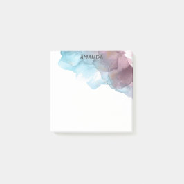 Bloco De Notas posto personalizado do design de aquarela bonito