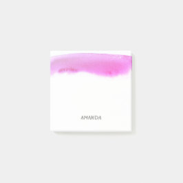 Bloco De Notas posto personalizado do design de aquarela bonito