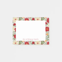 Posto Personalizado Floral de Poinsettia Christmas