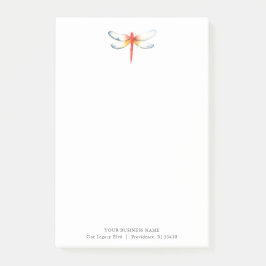 Bloco De Notas Posto Personalizado Nota Dragonfly Vermelha