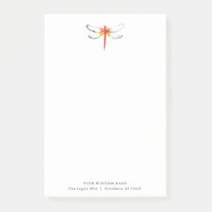 Bloco De Notas Posto Personalizado Nota Dragonfly Vermelha