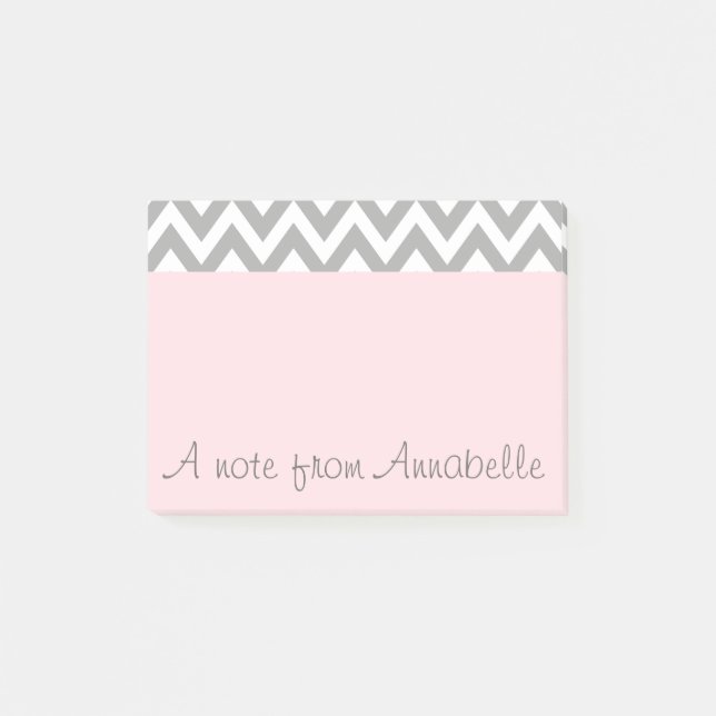 Bloco De Notas Posto rosa personalizado Notas do Office (Frente)