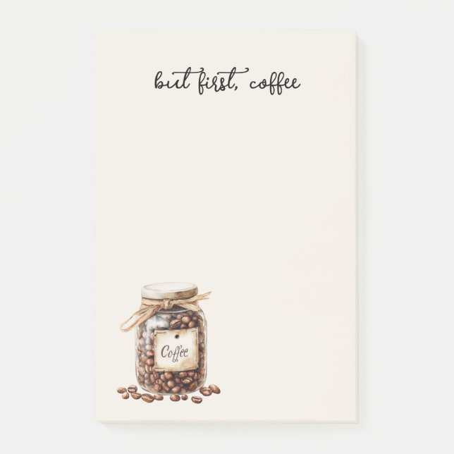 Bloco De Notas Pote de Grãos de Café (Frente)