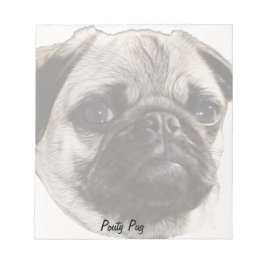 Bloco De Notas Pouty Pug