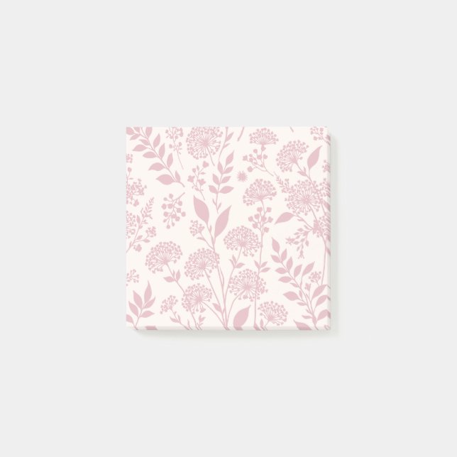 Bloco De Notas Prado de Dente-de-Leão Rosa Suave - Neutro (Frente)