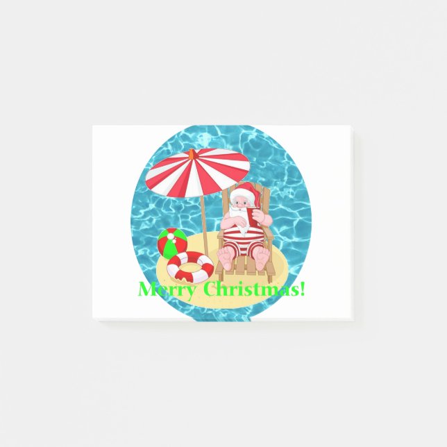 Bloco De Notas praia santa claus (Frente)