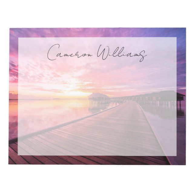 Bloco De Notas Praias Tropicais | Maldivas Sunset (Frente)