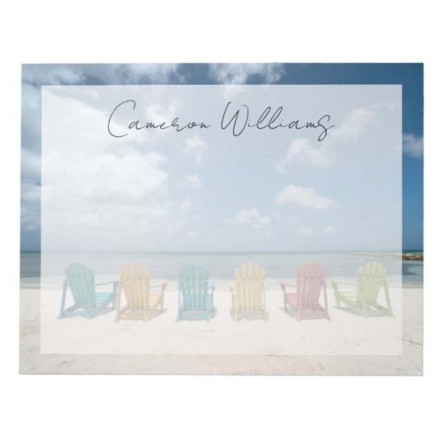 Bloco De Notas Praias Tropicais | Palm Beach, Aruba (Frente)