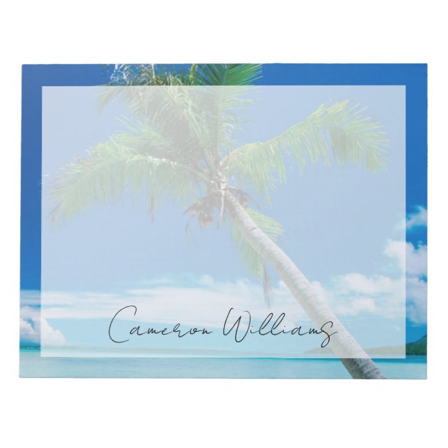 Bloco De Notas Praias Tropicais | Praia Motu Tofari, Bora Bora (Frente)