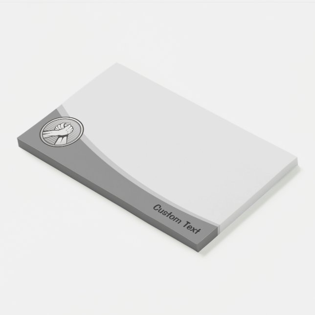 Bloco De Notas Prata de Luta do braço (Inclinado)