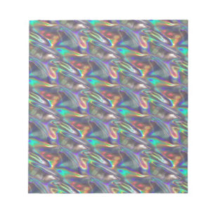 Bloco De Notas prata holográfica