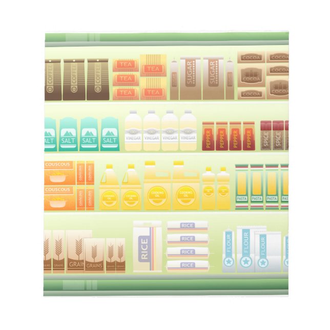 Bloco De Notas prateleira de supermercado grãos de café (Frente)