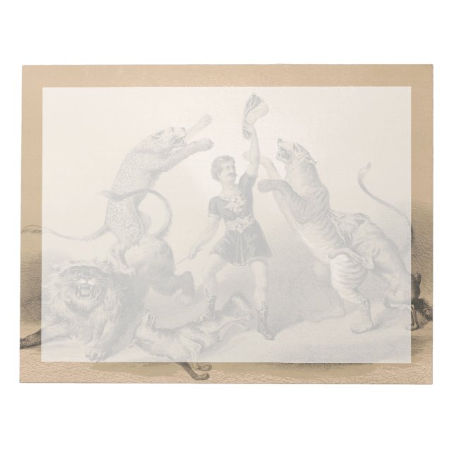 Bloco De Notas Praticante De Circo Em Pé De Animais Viciados (Frente)