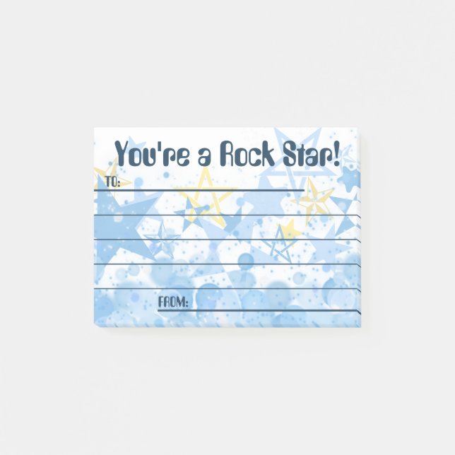 Bloco De Notas Prêmio rock de reconhecimento de funcionário (Frente)