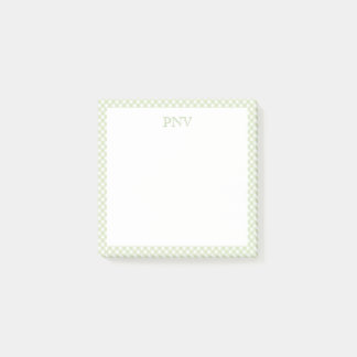 Bloco De Notas Preppy Green and White Post-It Notes