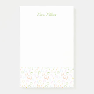 Bloco De Notas Preppy Teacher Post-It Notes