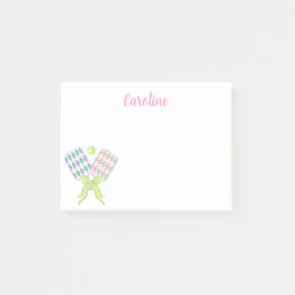 Bloco De Notas Preppy Watercolor Argyle Pickleball Paddles
